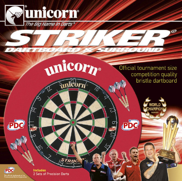 Dartboard Unicorn Striker Board mit Surround Center